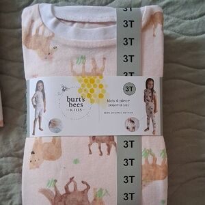 Burt's Bees Kids Pajama Set - Soft Pink with Animal Design